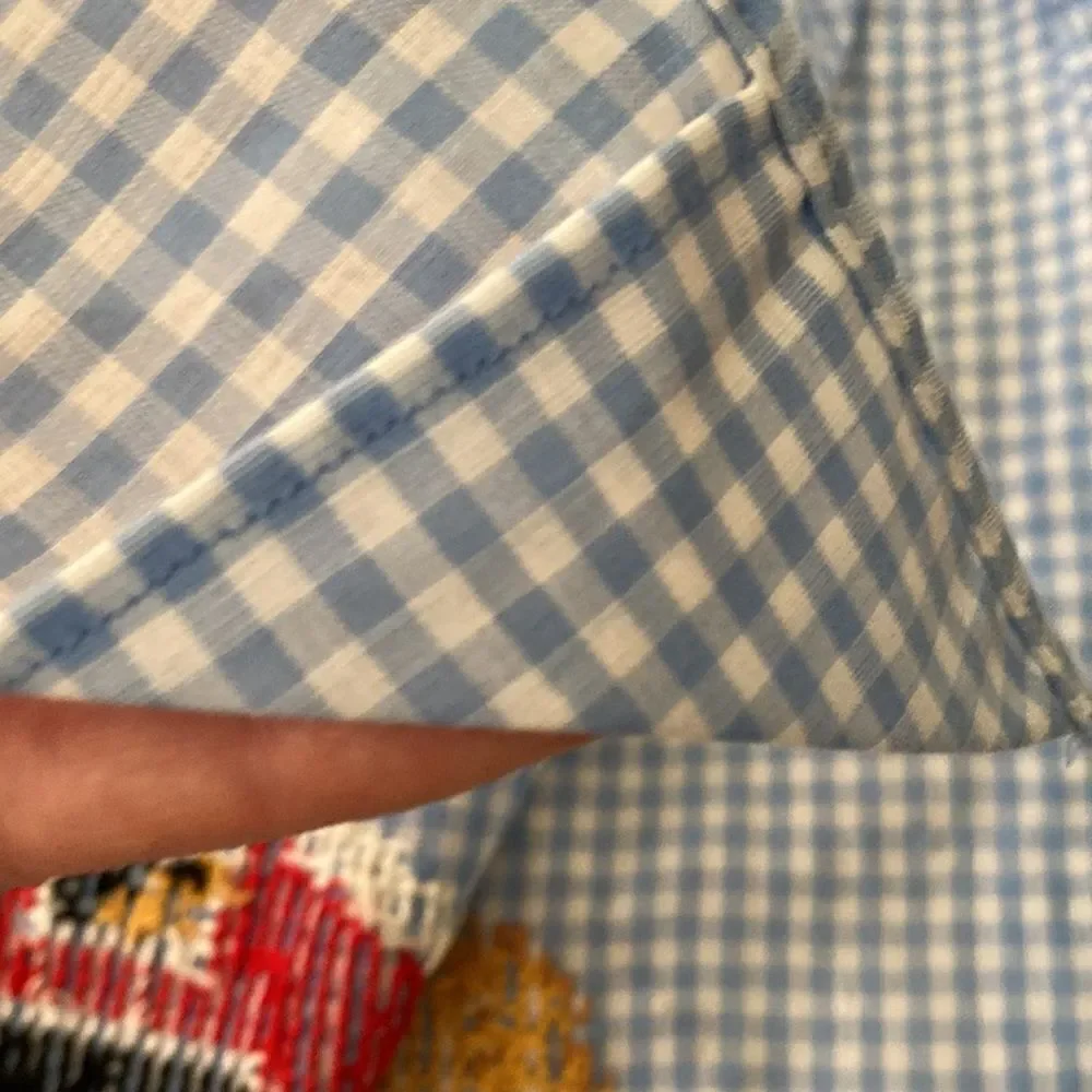 Handmade Cross Stitch Gingham Country Grannycore Apron